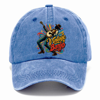 Vintage Banjo Music Instruments Classic Cap – Summer Sky