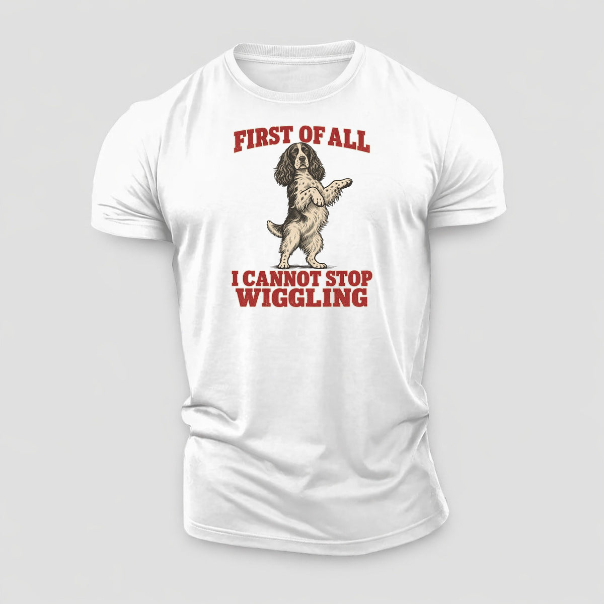English Springer Spaniel Dog Declarations Cotton T-Shirt – White