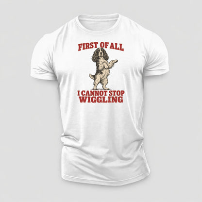 English Springer Spaniel Dog Declarations Cotton T-Shirt – White