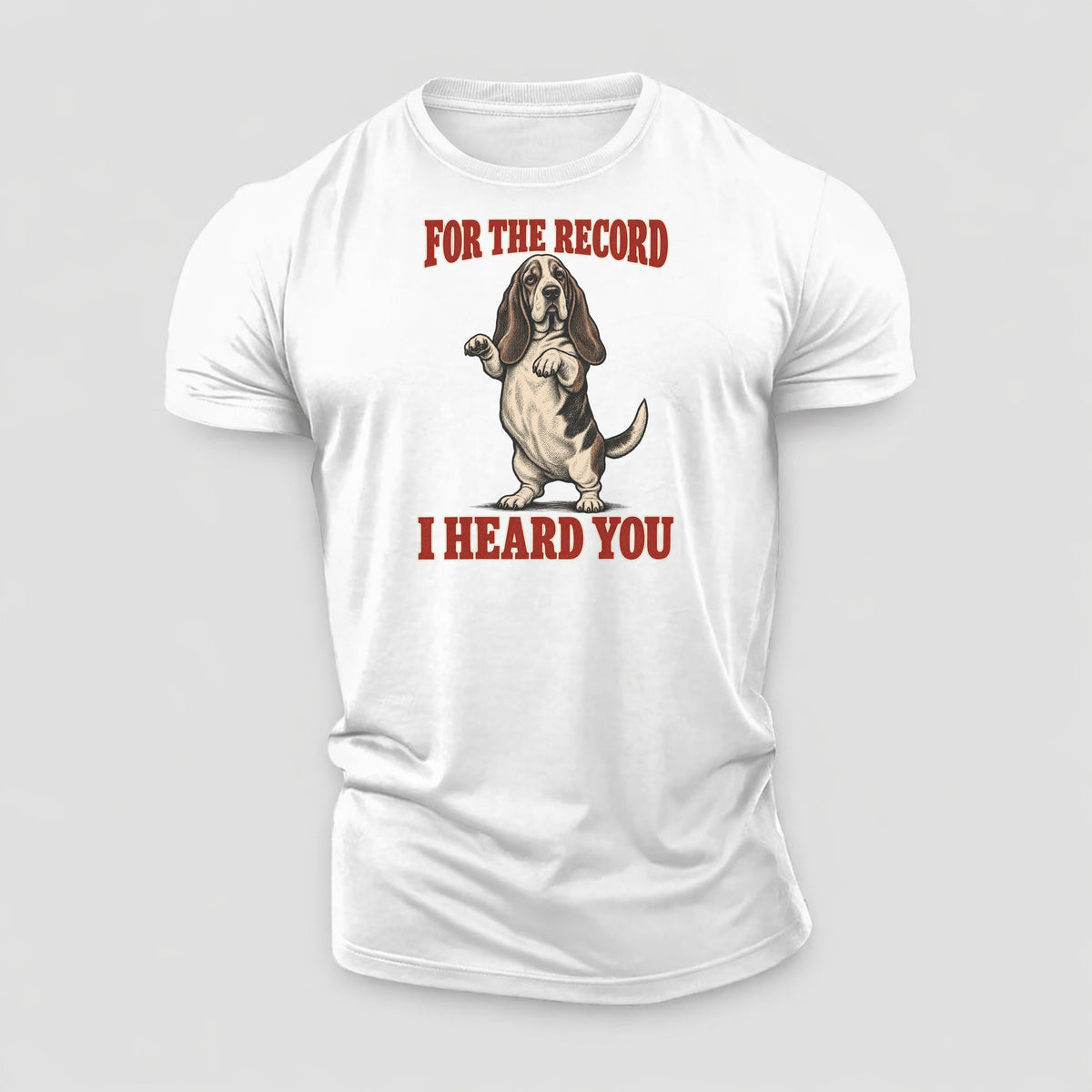 Basset Hound Dog Declarations Cotton T-Shirt – White
