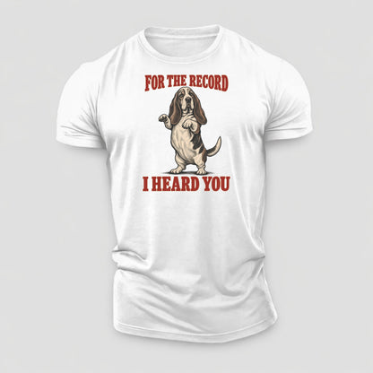 Basset Hound Dog Declarations Cotton T-Shirt – White