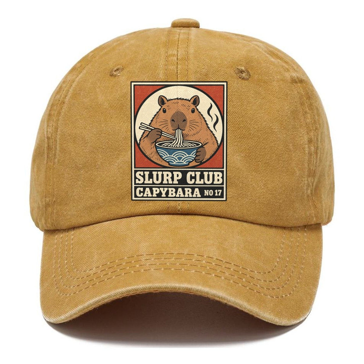 Capybara Calm Slurp Club Classic Cap – Golden Harvest