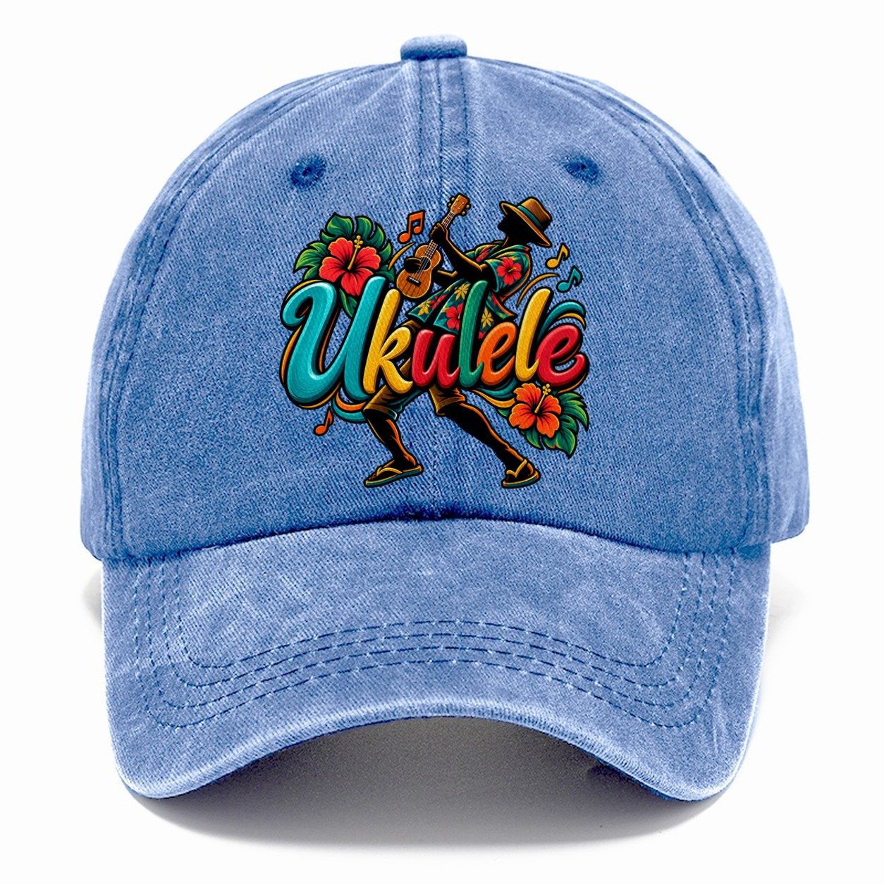 Ukulele Wordmark Music Instruments Classic Cap – Summer Sky