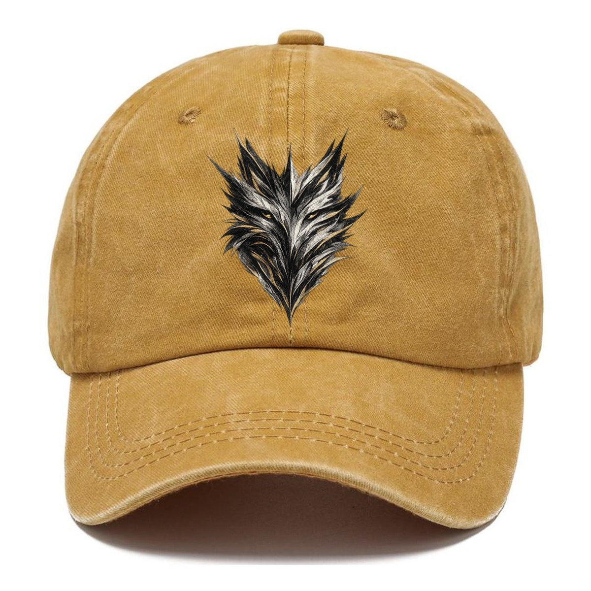Black Gold Wolf Face Classic Cap – Golden Harvest