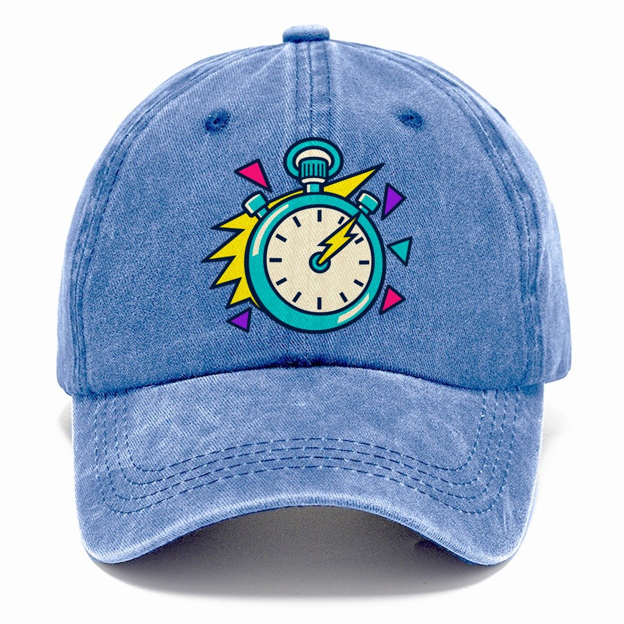 Lightning Stopwatch 90S Running Clubs Classic Cap – Summer Sky