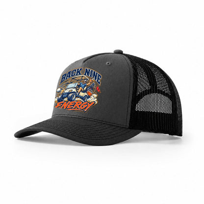 Back Nine Energy Golf Life Trucker Hat – Dark Grey Black