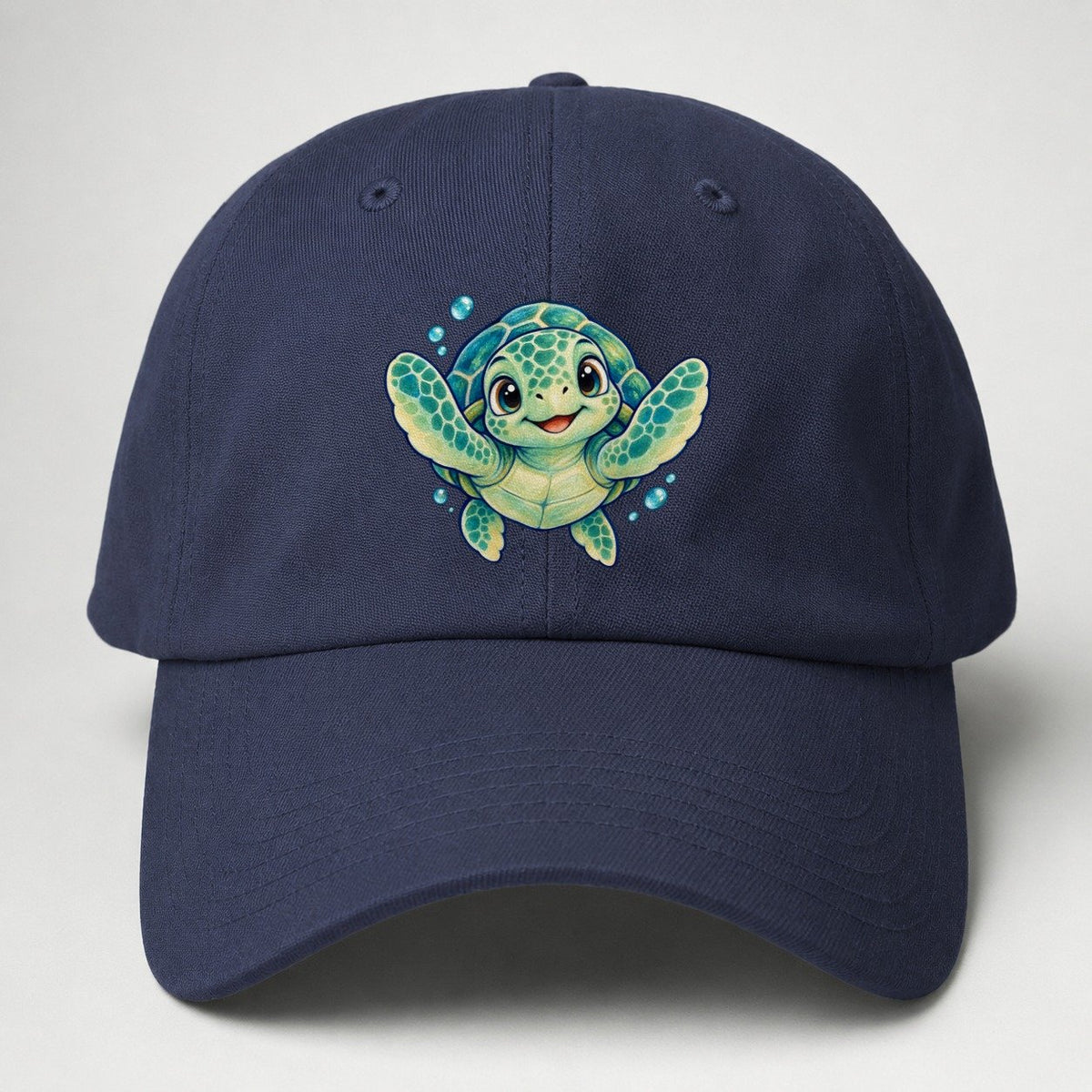 Sea Turtle Front Paddle Sea Sprite Baseball Cap – Twilight Navy
