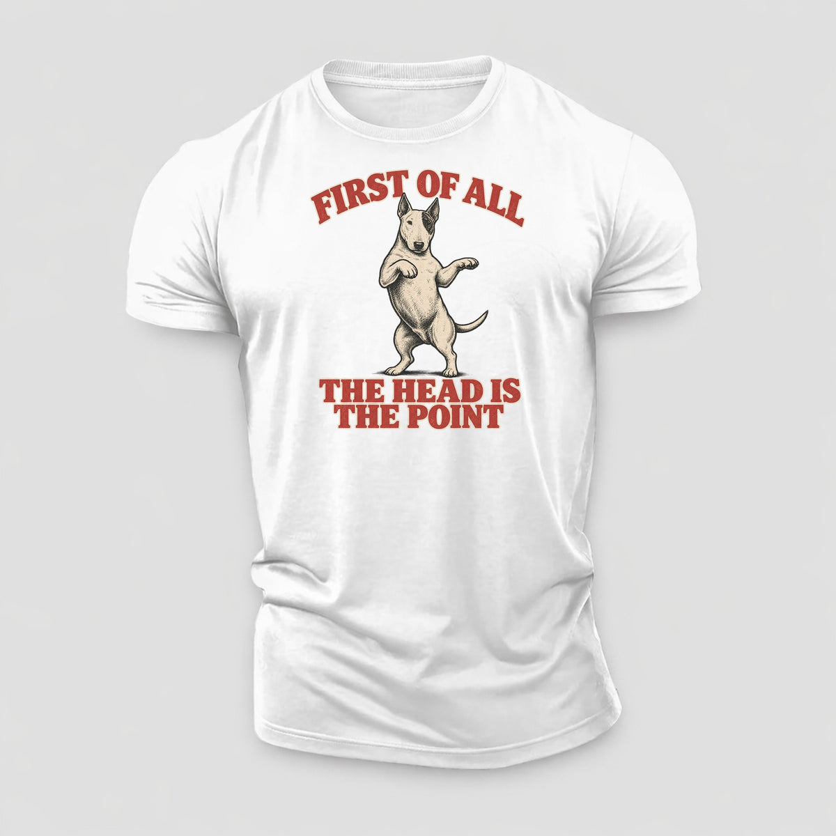 Bull Terrier Dog Declarations Cotton T-Shirt – White