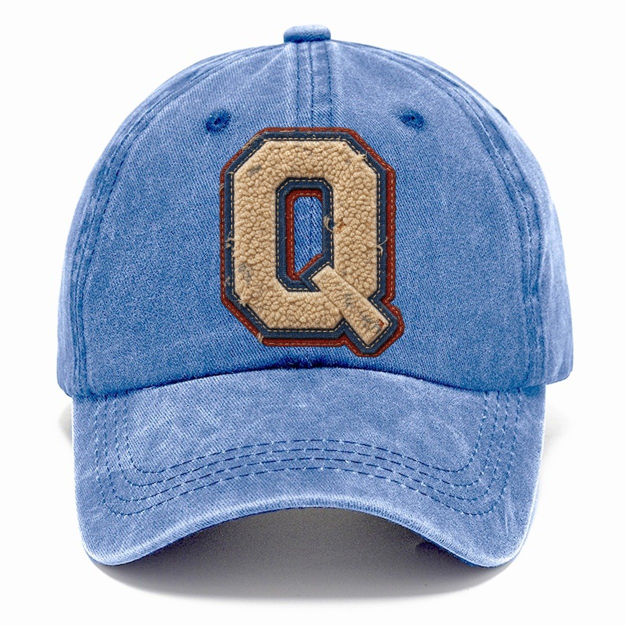 Varsity Chenille Q Monogram Classic Cap – Summer Sky