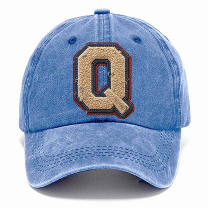 Varsity Chenille Q Monogram Classic Cap – Summer Sky