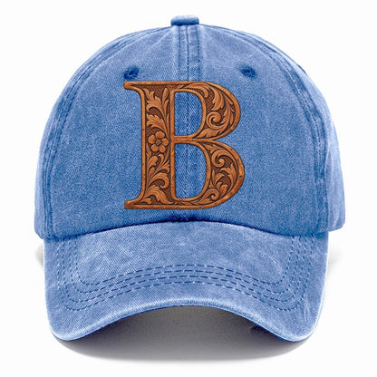 Tooled Leather B Monogram Classic Cap – Summer Sky