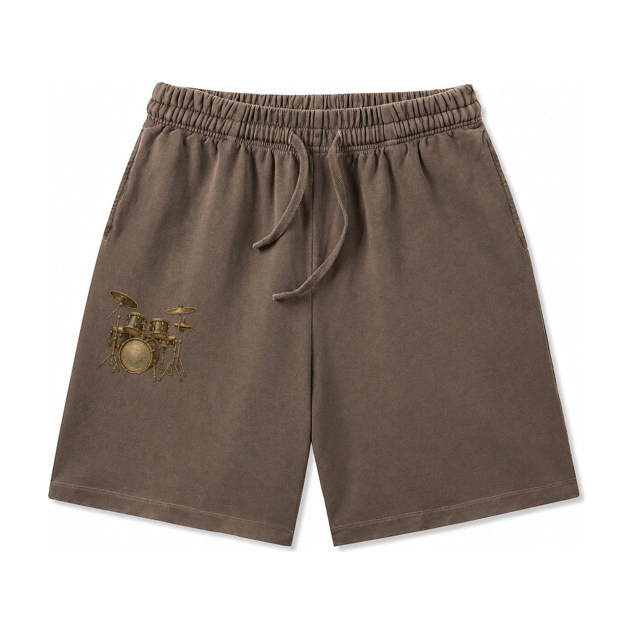 Drum Kit Washed Shorts – Coffee