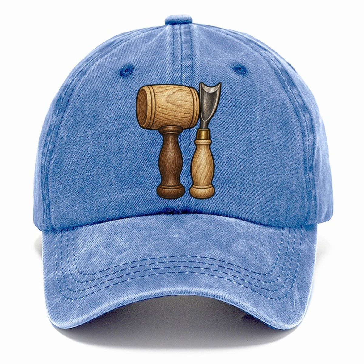 Carvers Mallet And Gouge Woodworking Classic Cap – Summer Sky