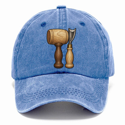 Carvers Mallet And Gouge Woodworking Classic Cap – Summer Sky