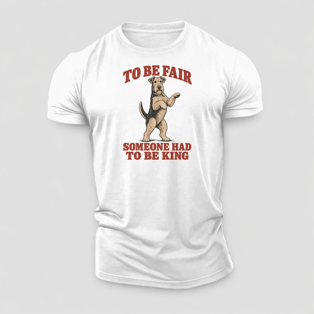 Airedale Terrier Dog Declarations Cotton T-Shirt – White