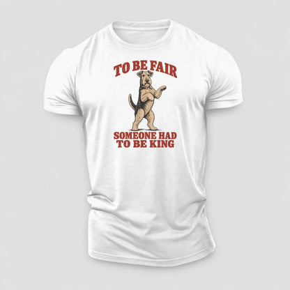 Airedale Terrier Dog Declarations Cotton T-Shirt – White