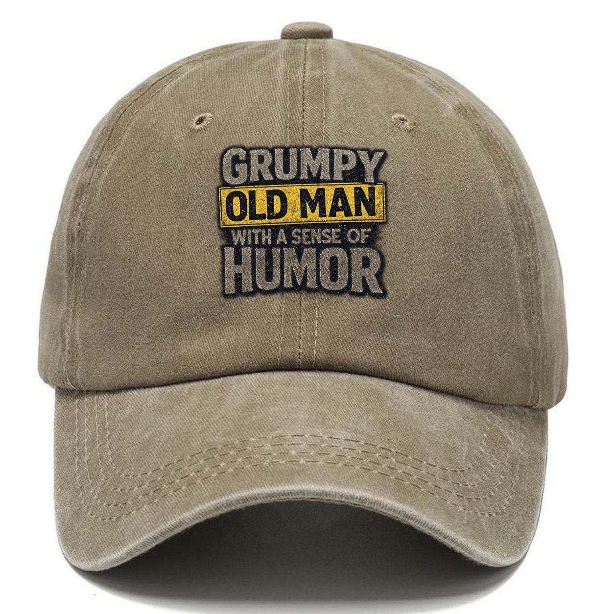 Grumpy Old Man Humor Classic Cap – Warm Sand