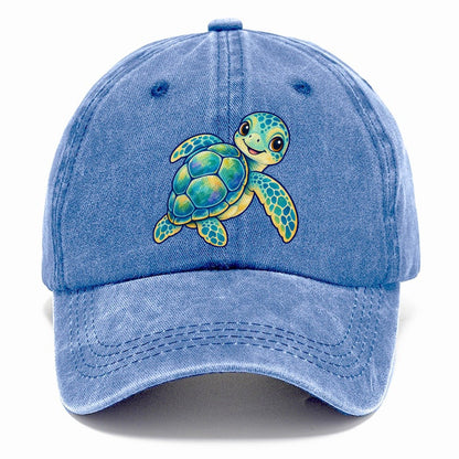 Sea Turtle Shell Turn Sea Sprite Classic Cap – Summer Sky