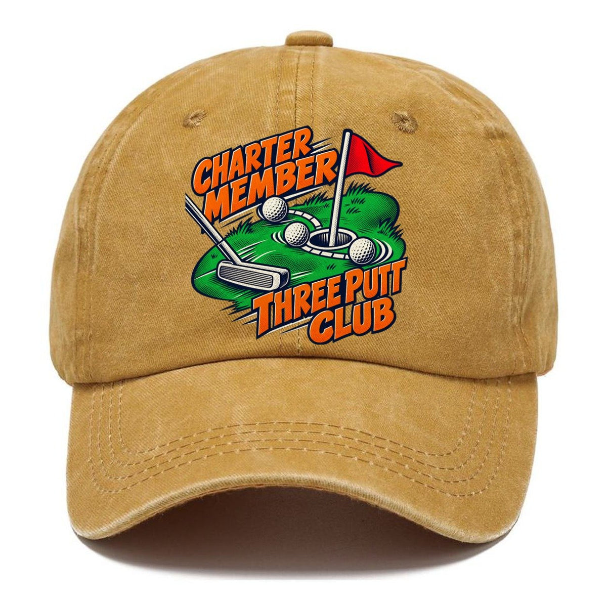 Three Putt Club Golf Life Pop Art Classic Cap – Golden Harvest