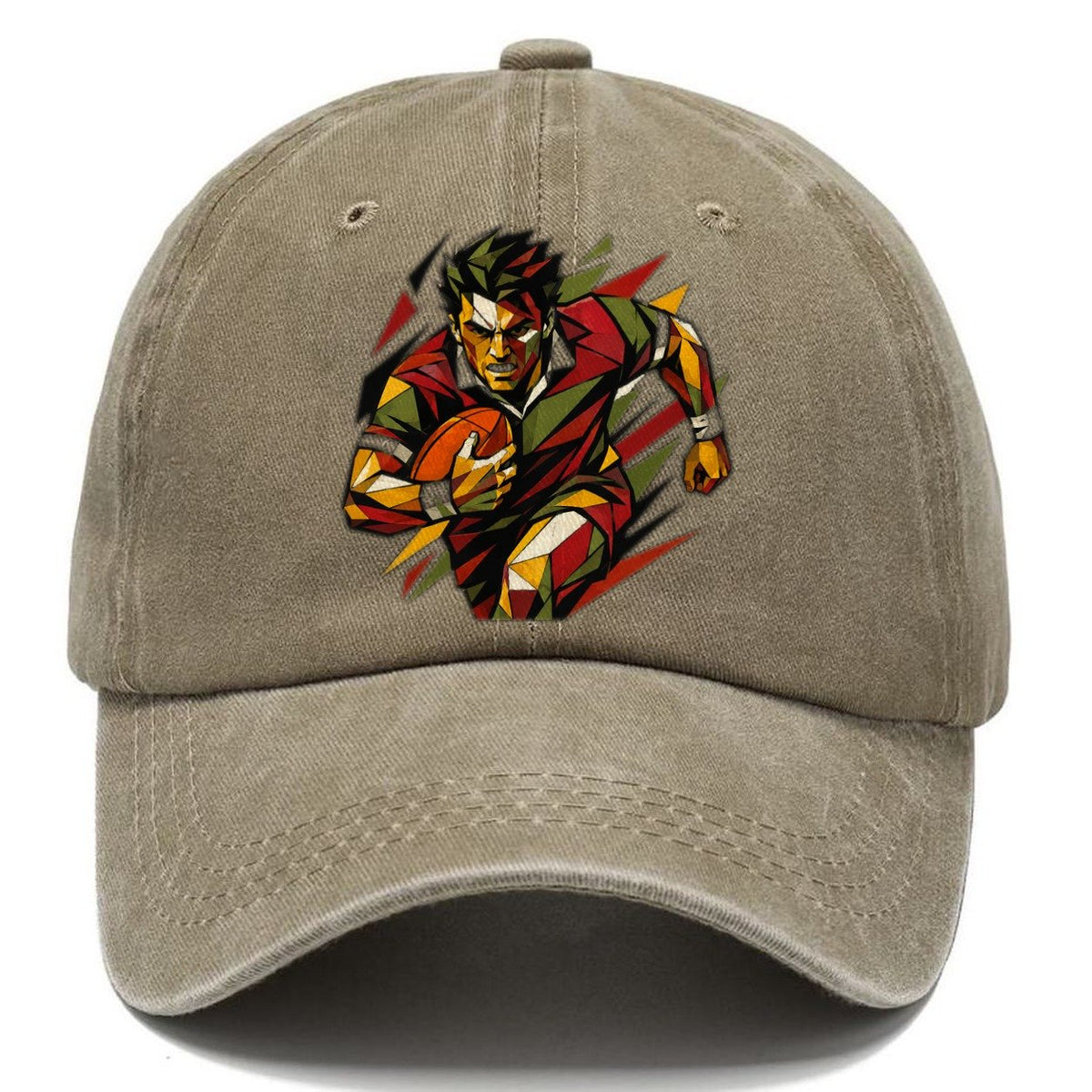 Rugby Player Carrying Ball Classic Cap – Warm Sand