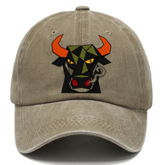 Bull Frontal Flared Nostrils Classic Cap – Warm Sand