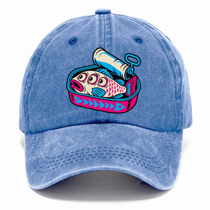 Three Eyed Sardine Tin Crazy Styles Classic Cap – Summer Sky