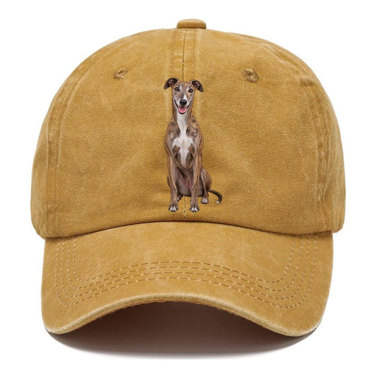 Greyhound Sitting Top Breeds Classic Cap – Golden Harvest
