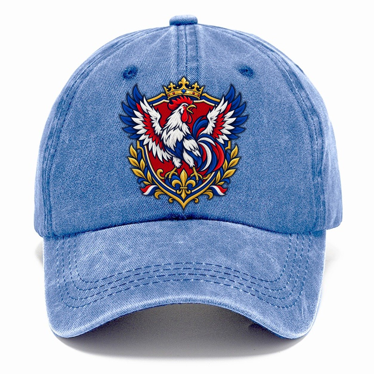 France Heraldic Crest Country Logos Classic Cap – Summer Sky