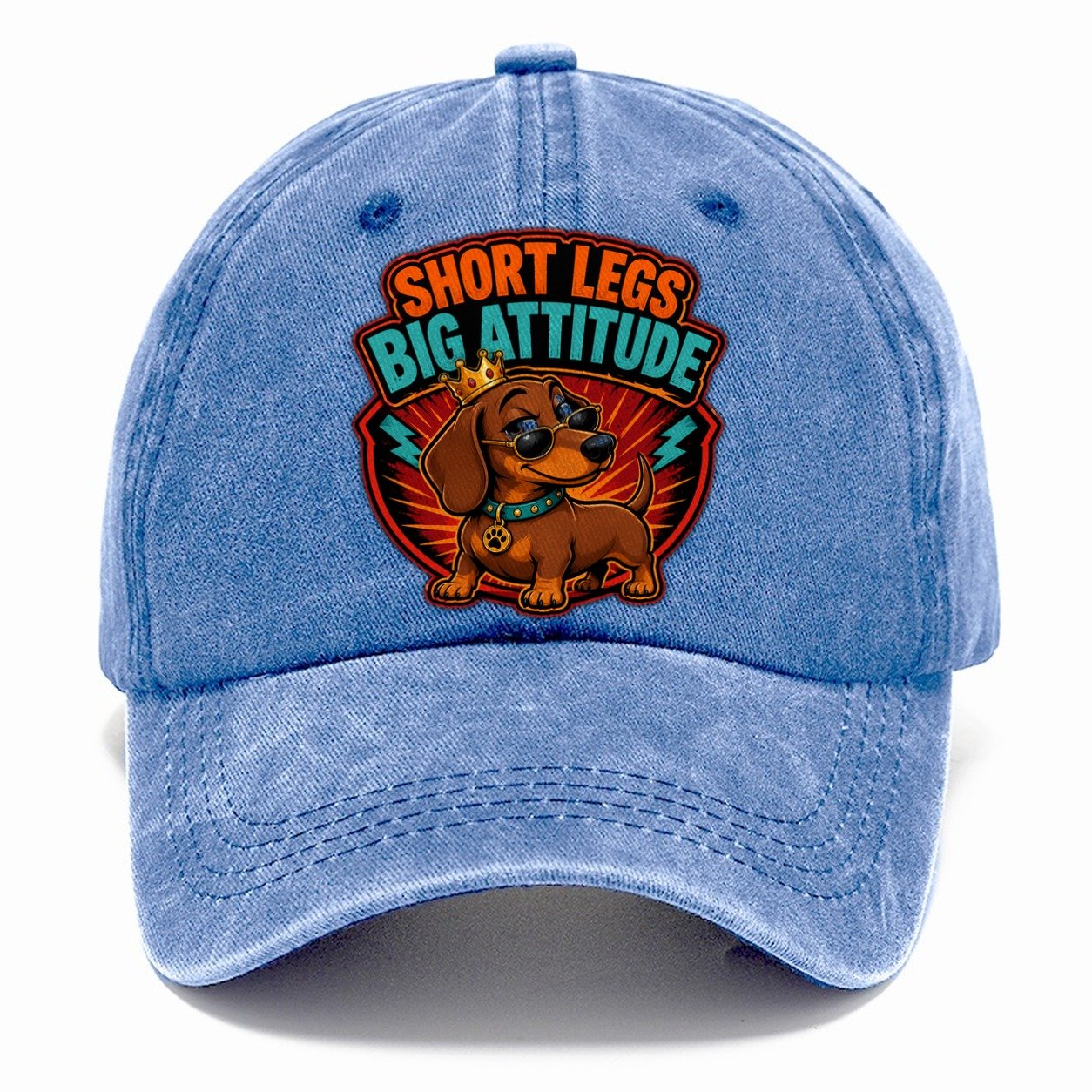 Short Legs Big Attitude Dachshund Classic Cap – Summer Sky