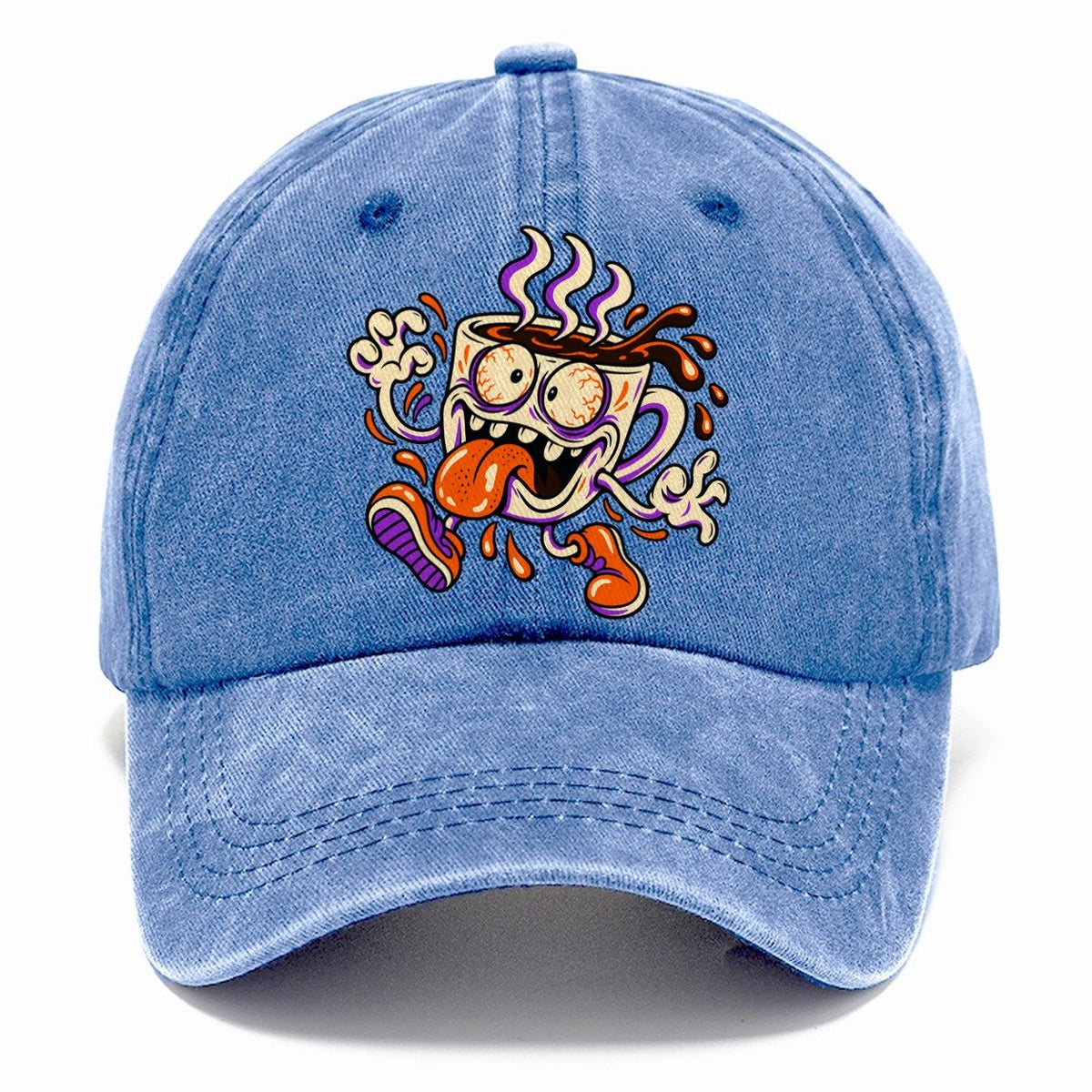 Monster Coffee Cup Crazy Styles Classic Cap – Summer Sky