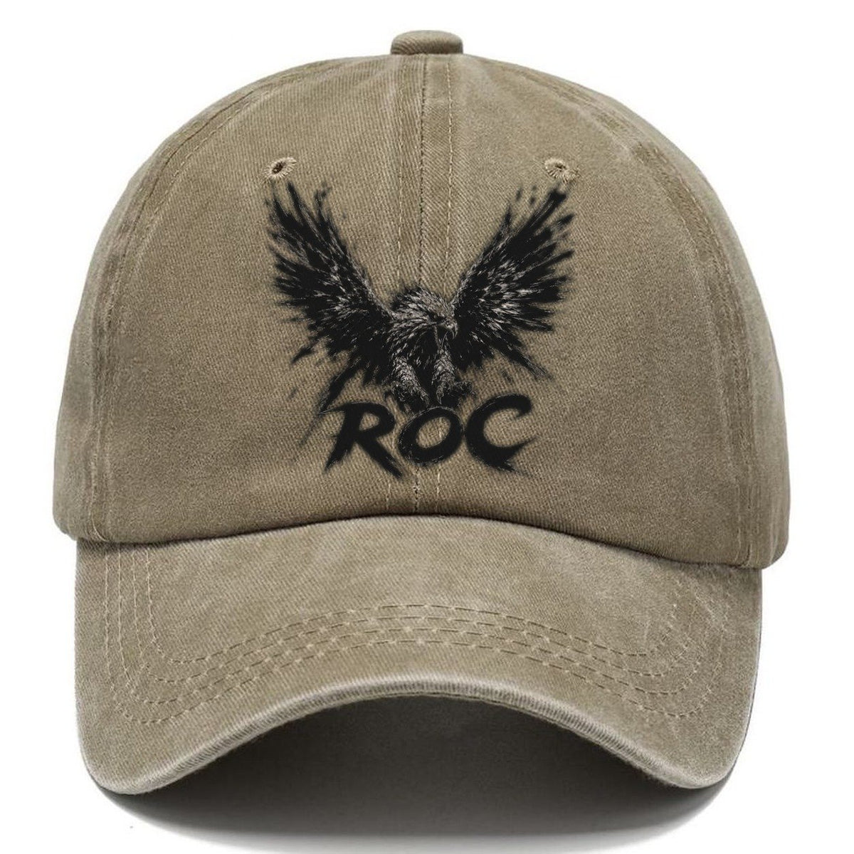 Dark Gestural Marks Classic Cap – Warm Sand