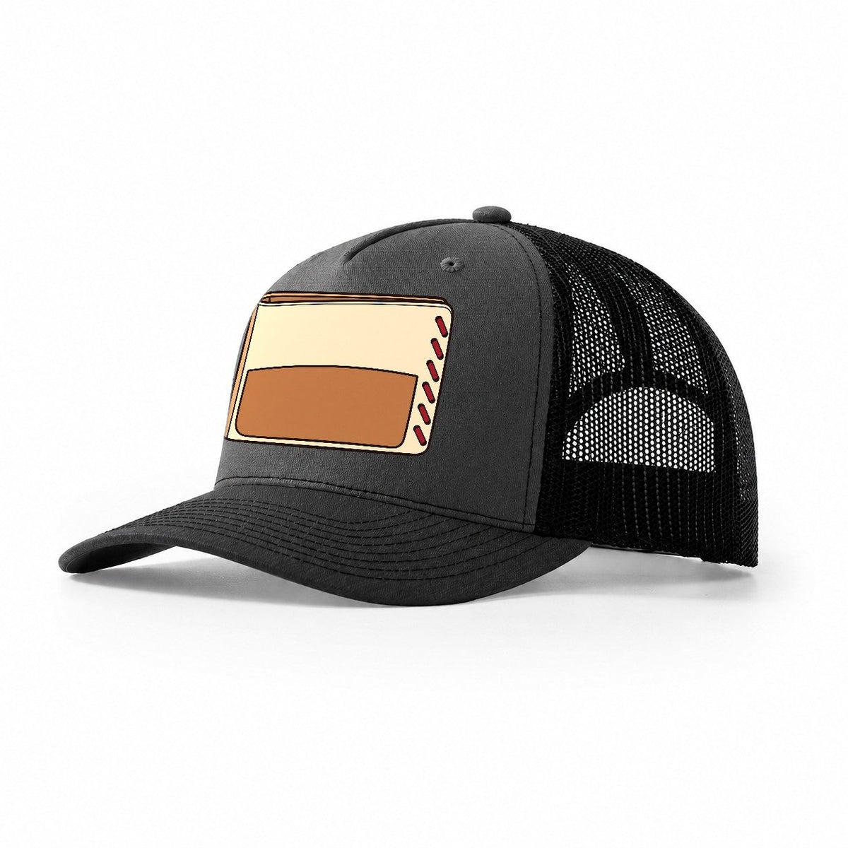 Bifold Wallet Study Leathercraft Trucker Hat – Dark Grey Black