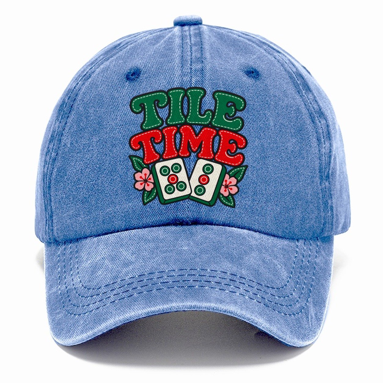 Tile Time Mahjong Game Night Classic Cap – Summer Sky