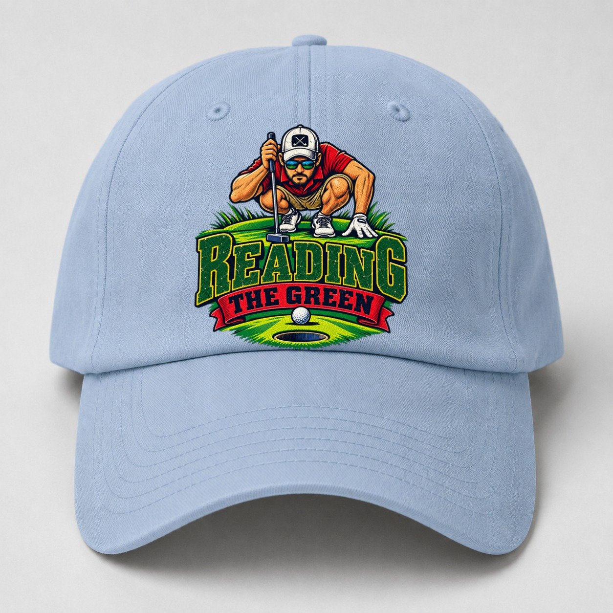 Reading The Green Golf Life Baseball Cap – Light Blue