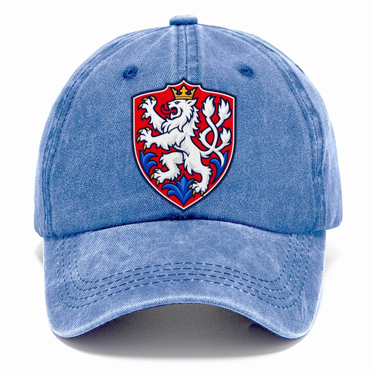 Czech Republic Minimal Emblem Country Logos Classic Cap – Summer Sky