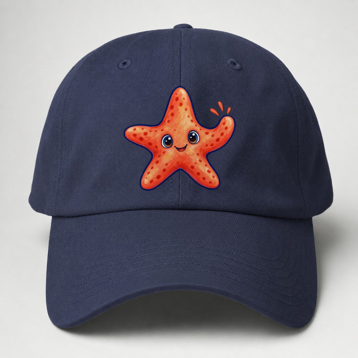 Starfish Front Cheer Sea Sprite Baseball Cap – Twilight Navy