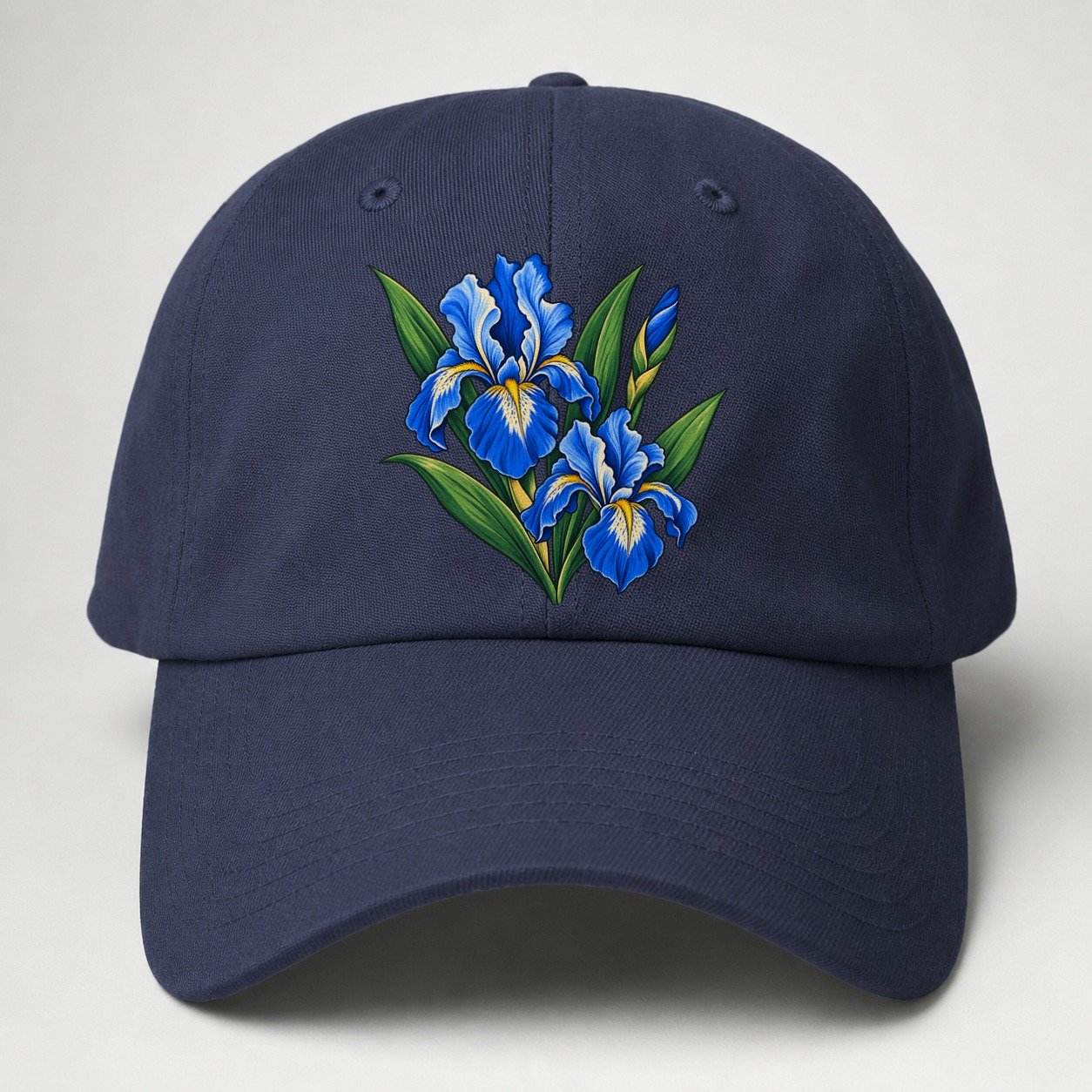 Quebec Blue Flag Iris Canada Cultural Icons Baseball Cap – Twilight Navy