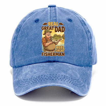 Real Great Dad Reel Great Fisherman Classic Cap – Summer Sky