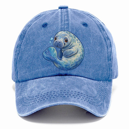 Manatee Curled Drift Sea Sprite Classic Cap – Summer Sky