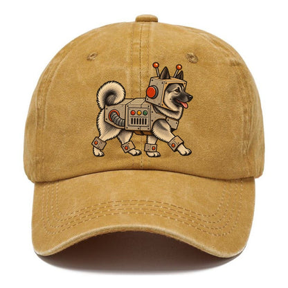 One Norwegian Elkhound In Halloween Costume Robot Costume With Boxy Cardboard Style Plating Halloween Dog Parade Classic Cap – Golden Harvest