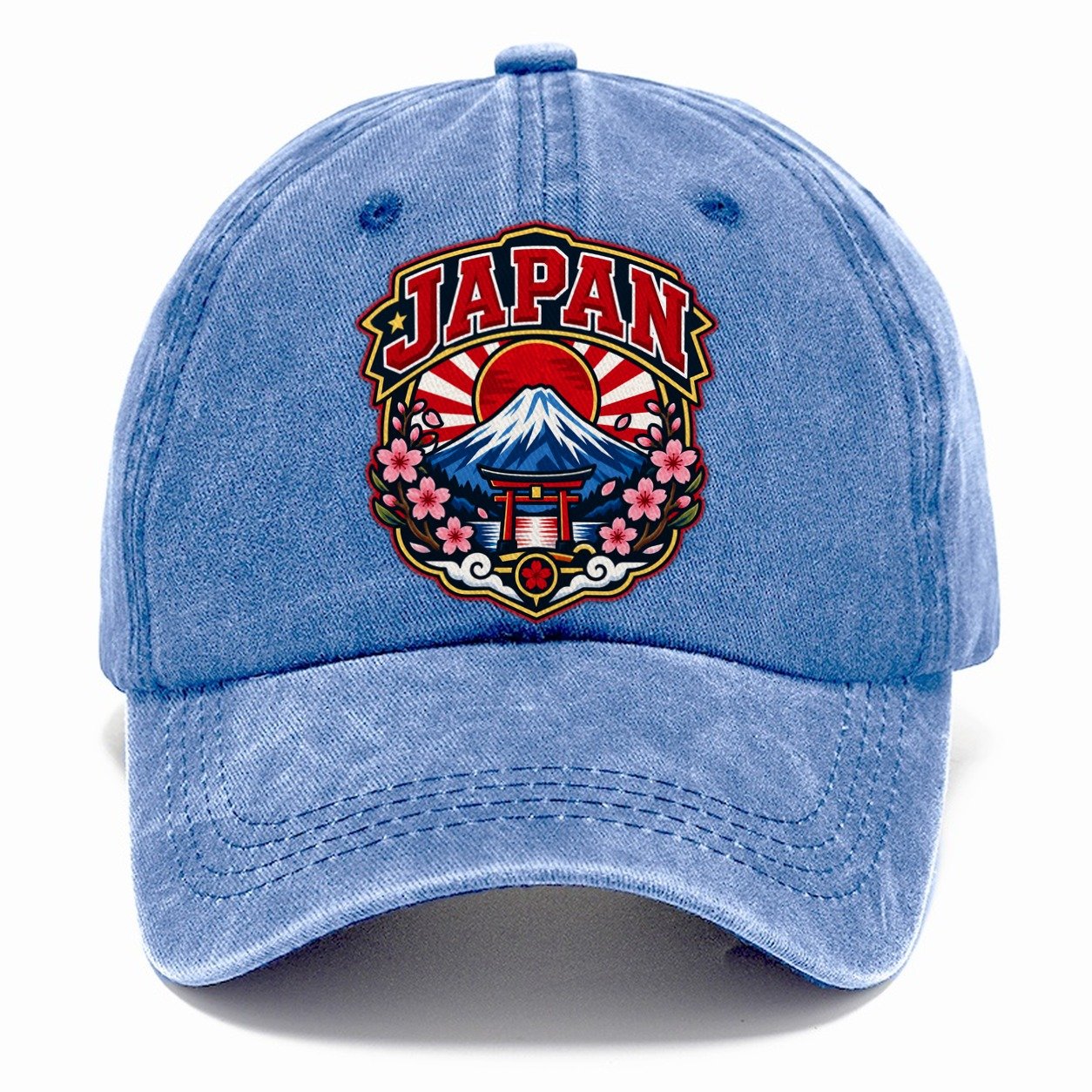 Japan Retro Badge Country Logos Classic Cap – Summer Sky