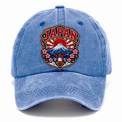 Japan Retro Badge Country Logos Classic Cap – Summer Sky