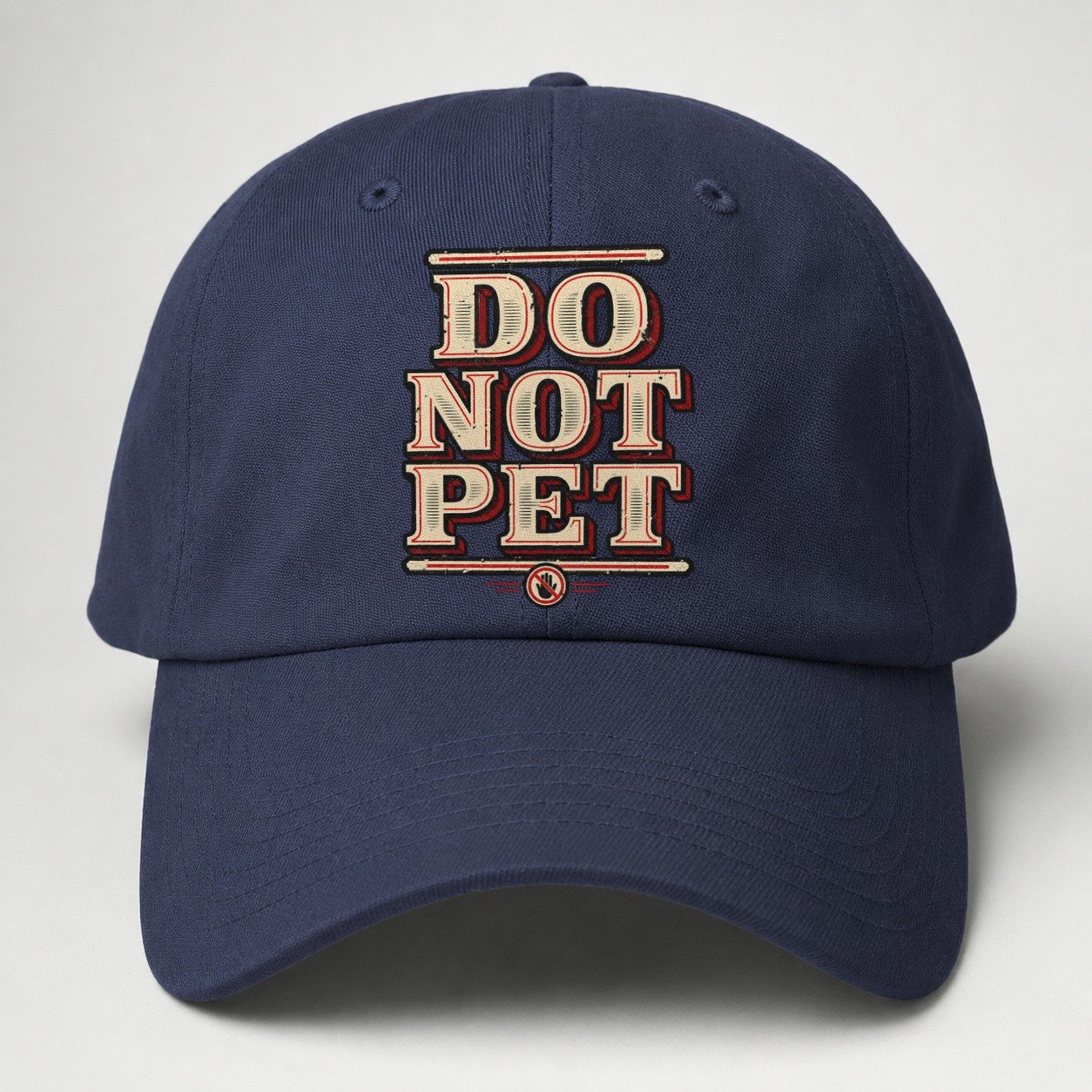 Do Not Pet American Wit Baseball Cap – Twilight Navy
