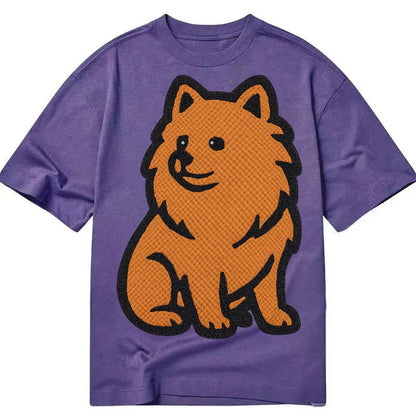 Pomeranian Orange Fluffy Charm Classic T-shirt – Purple