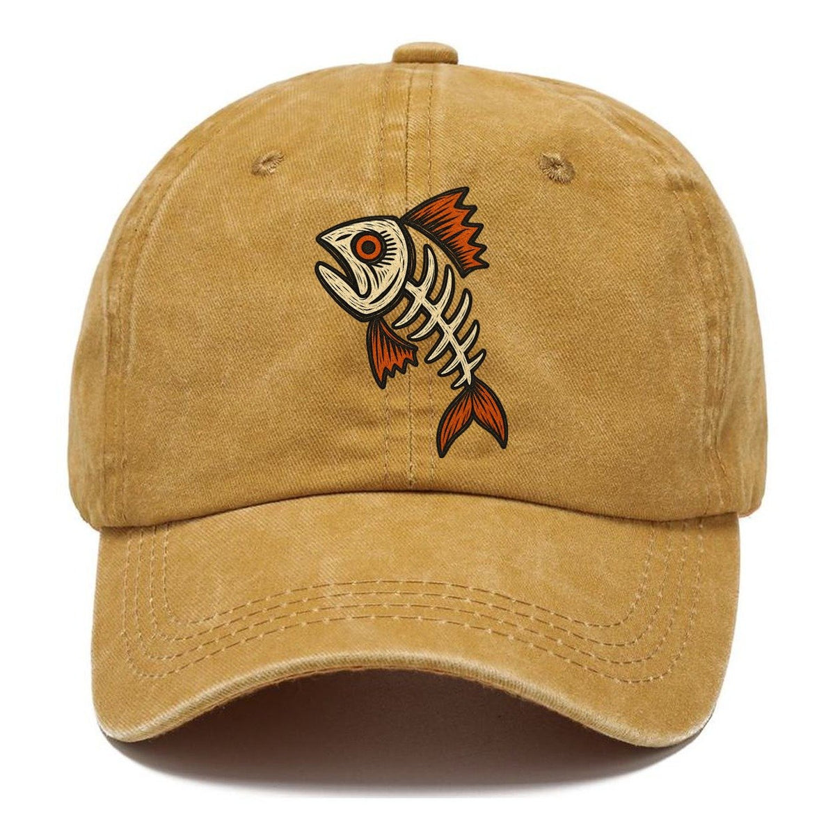 Fish Head Skeleton Classic Cap – Golden Harvest