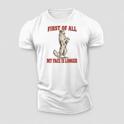 Borzoi Dog Declarations Cotton T-Shirt – White