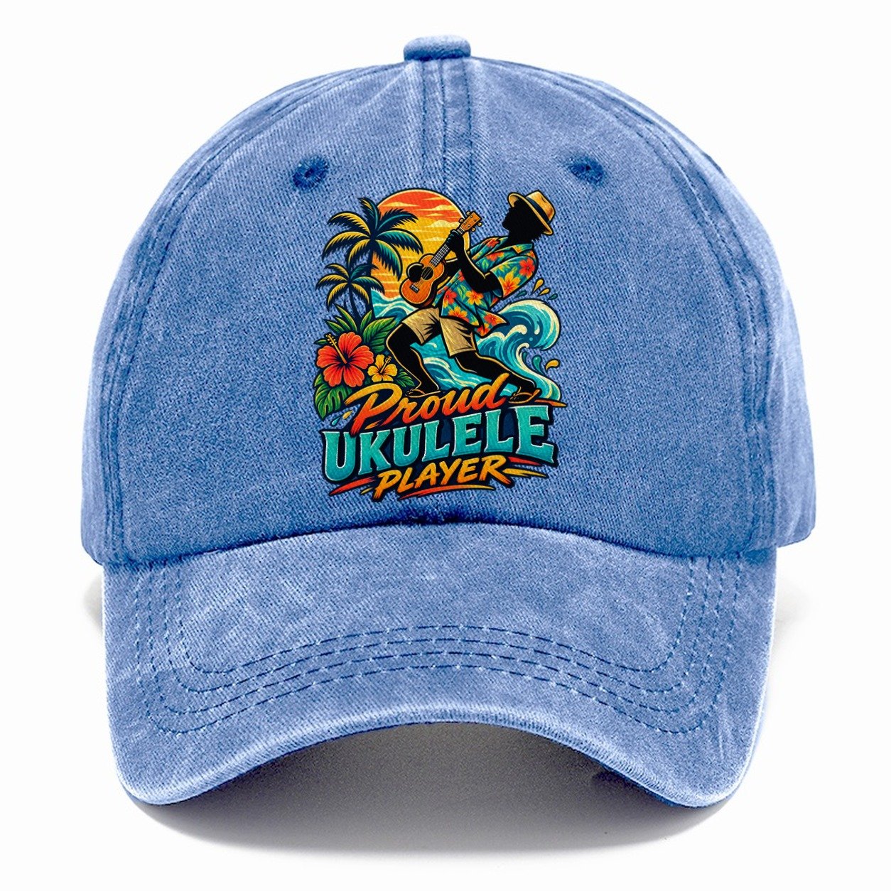 Proud Ukulele Player Music Instruments Classic Cap – Summer Sky