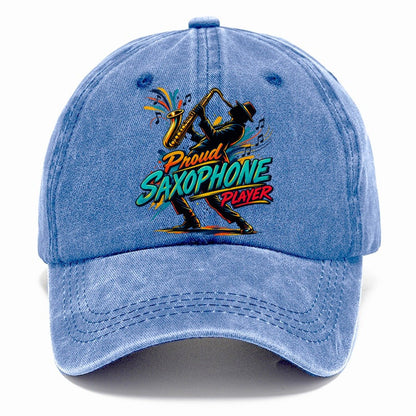 Proud Saxophone Player Music Instruments Classic Cap – Summer Sky