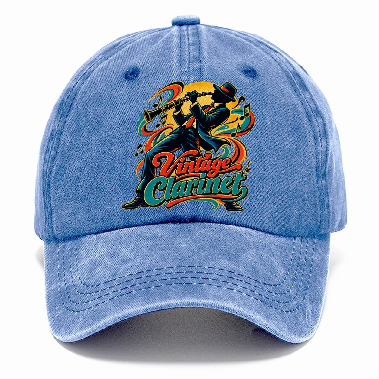 Vintage Clarinet Music Instruments Classic Cap – Summer Sky