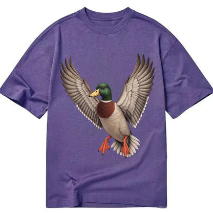 Mallard In Flight Classic T-shirt – Purple
